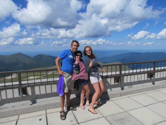 No topo do Mount Washington e das White Mountains, região de Lincoln, em New Hampshire - Estados Unidos